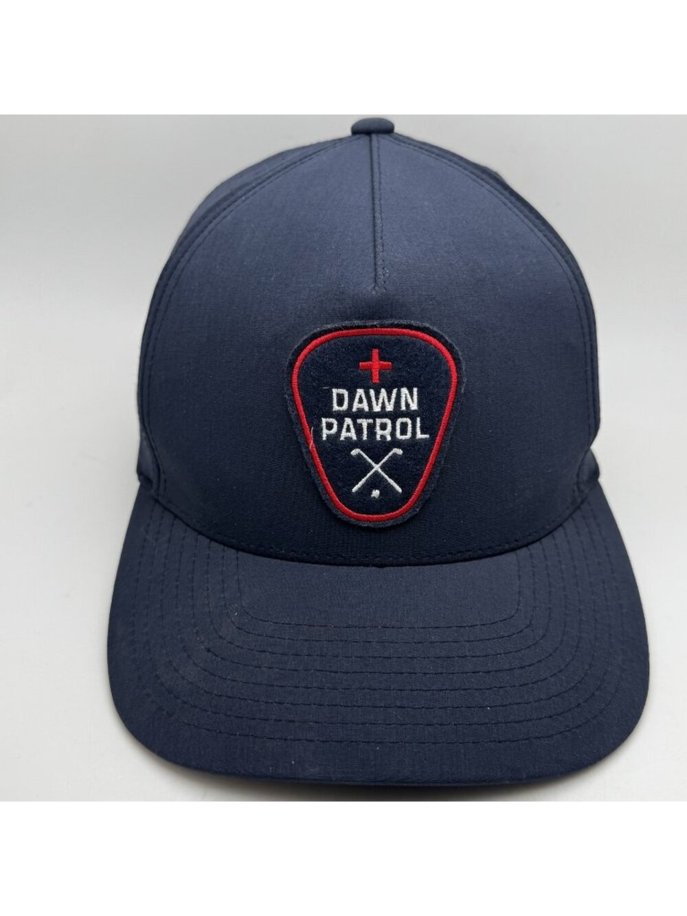 ASHER GOLF Dawn Patrol Snapback Hat Flexfit Tech Performance Navy Blue